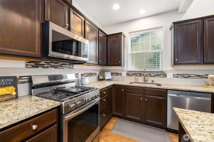 Bright and open kitchen.
