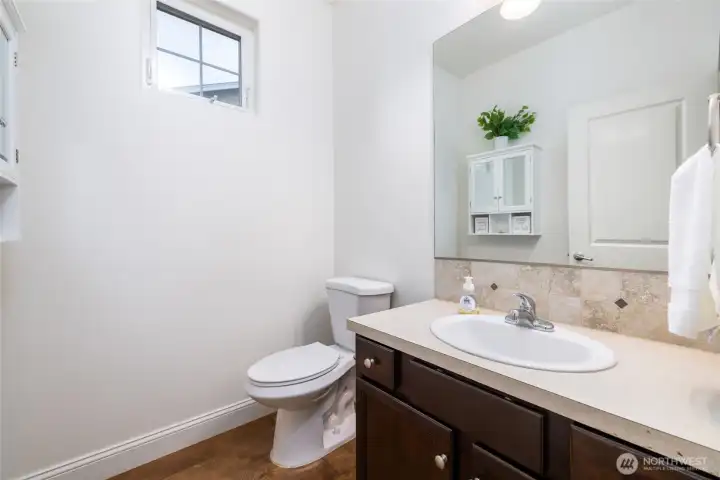 Half bath on the main level.