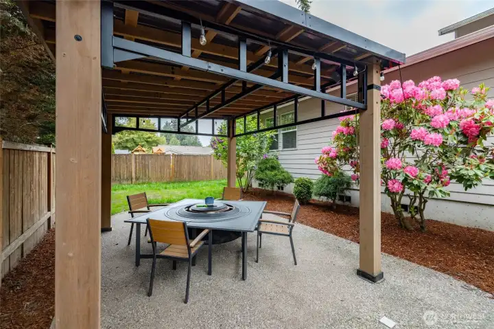 Back yard pergola