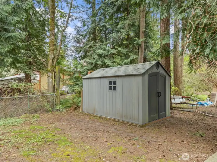 Shed, stays with sale