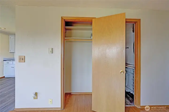 Living room coat closet.
