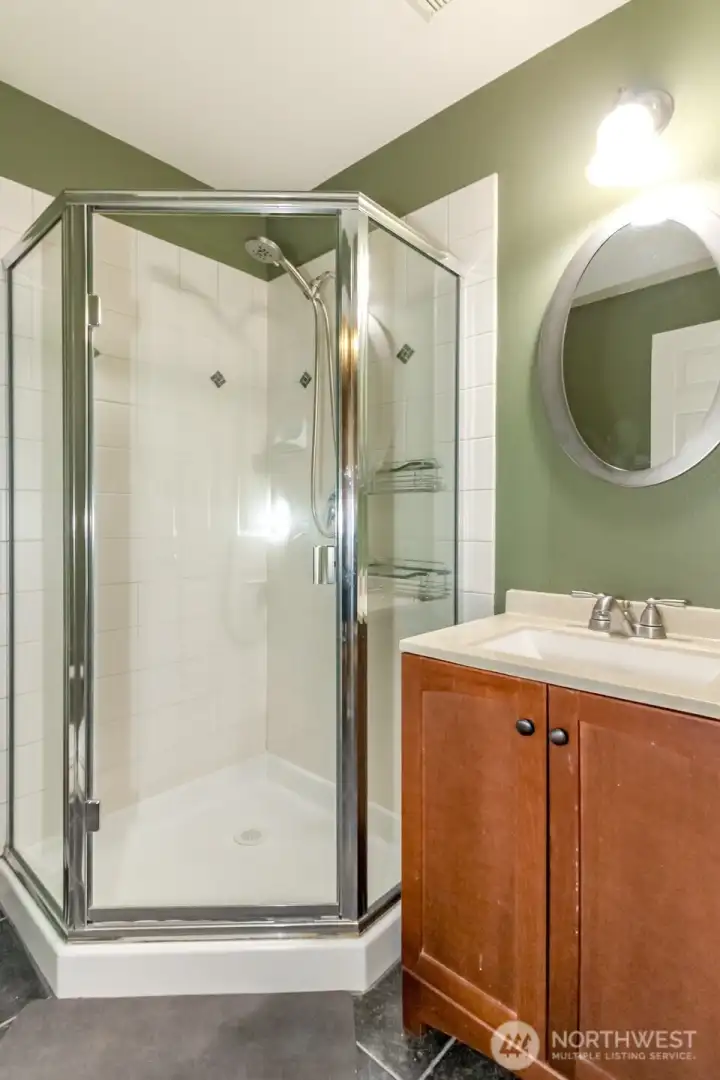 3/4 bath at lower level