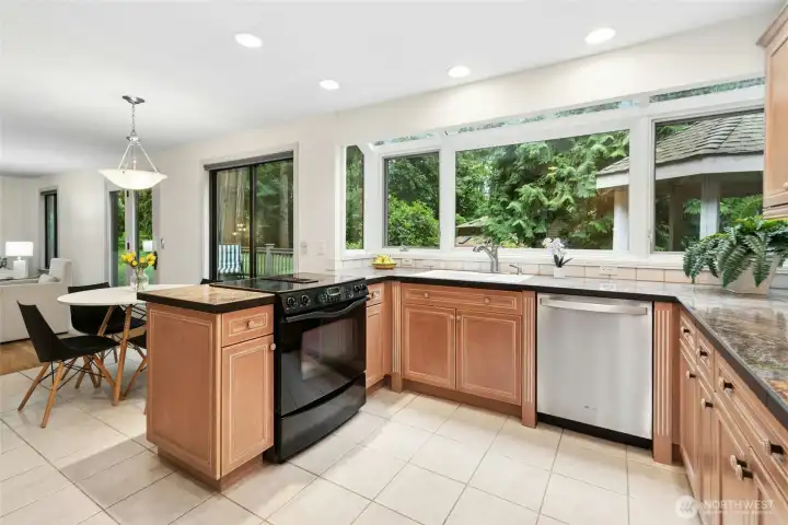 Stainless steel refrigerator, dishwasher and microwave. Stainless steel refrigerator, dishwasher and microwave.
