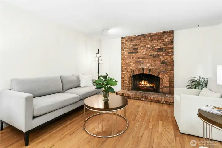 The family room features a 2nd main level fireplace. The family room features a 2nd main level fireplace.