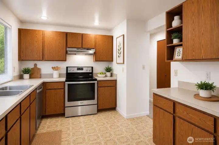 Vitually Enhanced kitchen