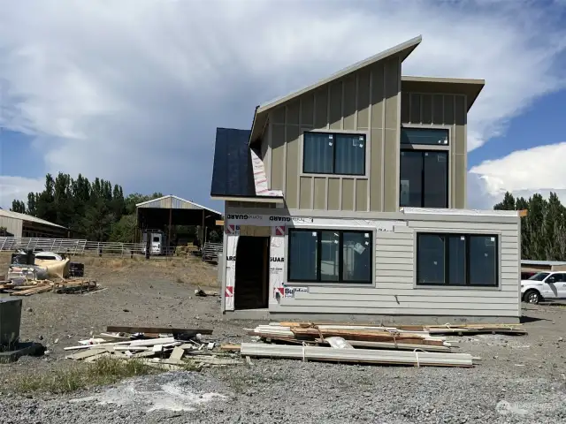 Nice custom home almost complete with a inground pool in the back yard. On Salmon t with beautiful views.