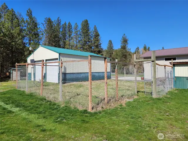 Fenced garden is designed to keep the deer out.