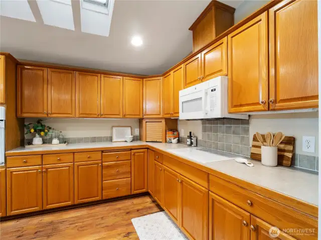 Ample counter space...