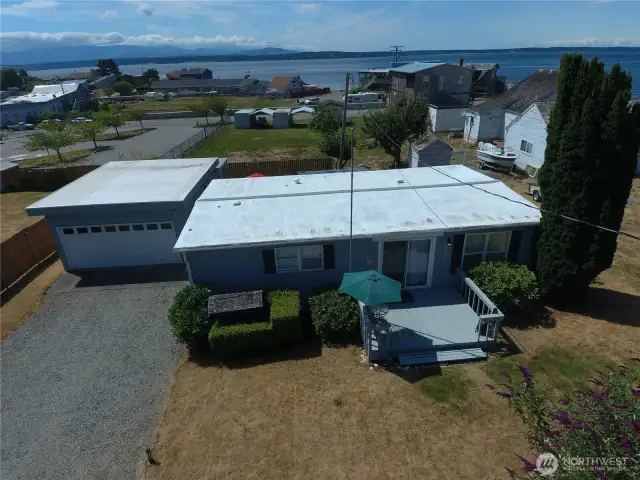 Ariel view of home.