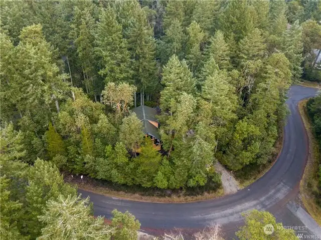 Aerial view of the property.