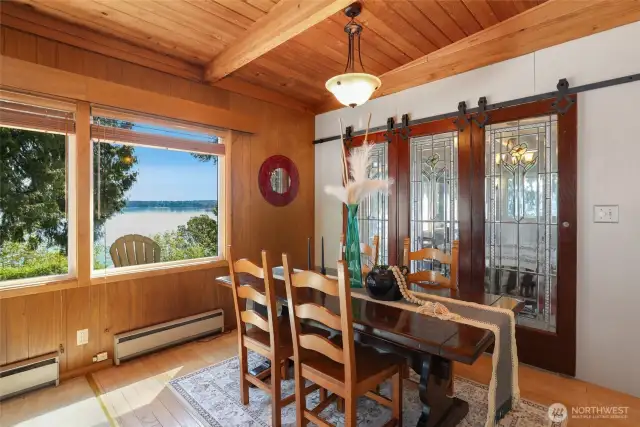 Antique doors and sliders. Beautiful view