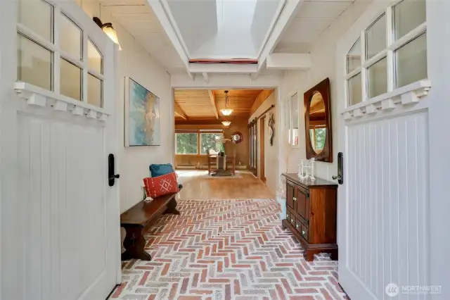 Double door entrance front of home