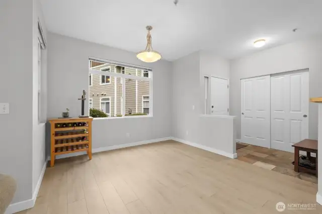 The dining area just off the entry.