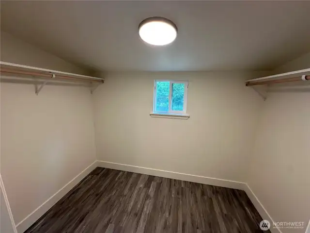 Spacious closet!