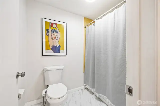 Upper floor bathroom.