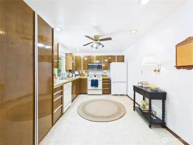 Space for a small table or a china cabinet if that is what you desire.