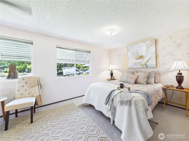 The primary bedroom was once two bedrooms so it now provides you with that extra luxury of space that a retreat should have.