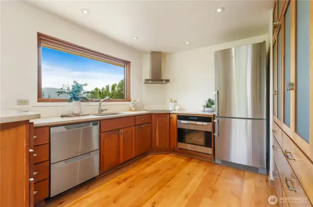 Enjoy the view from the large kitchen window