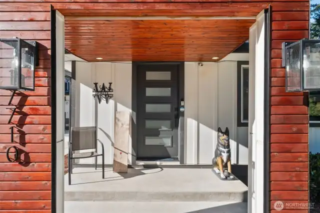 We love a welcoming covered front porch! - The Contemporary-add begins here!