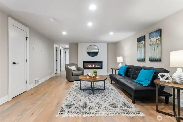 Down the hall, find two bedrooms and another bathroom.