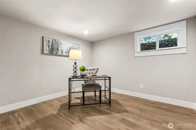 Lower level den/office space ... or work out room?