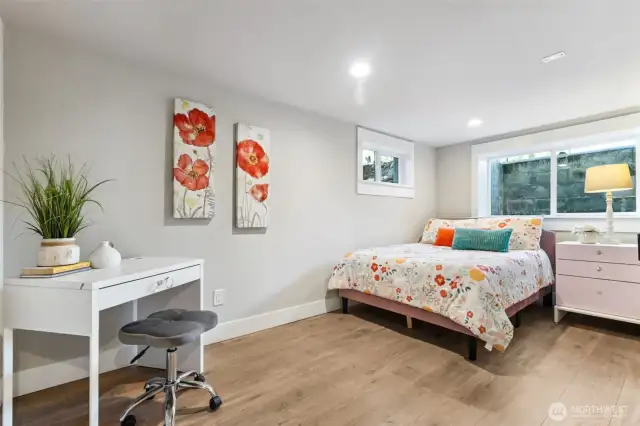 1 of two basement bedrooms