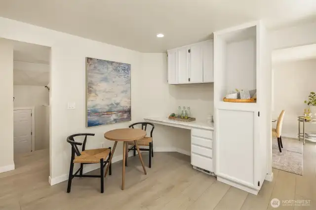 Cozy eat in area in the kitchen.