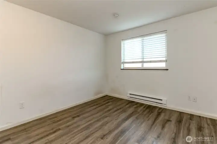 Bedroom one. LVP flooring.