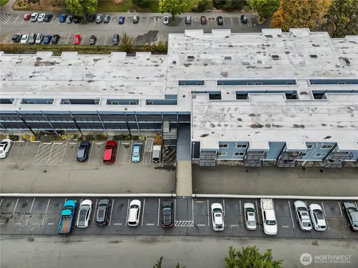 Plenty of Parking and a brand new elevator so no steps to get into your condo!