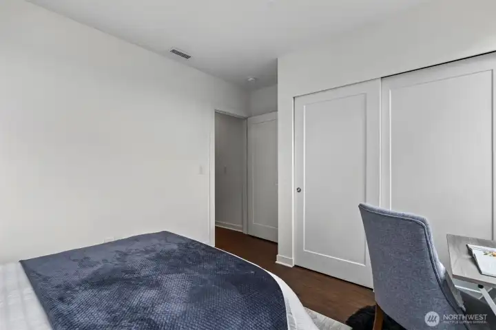 Guest bedroom with rental opportunity.