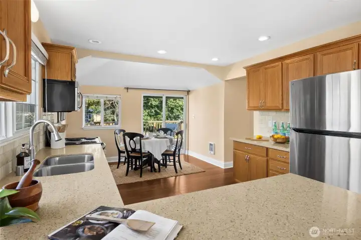 Updated Kitched with Quartz Counters and Stainless Steel Appliances