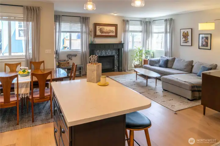 Open Kitchen and Living Room