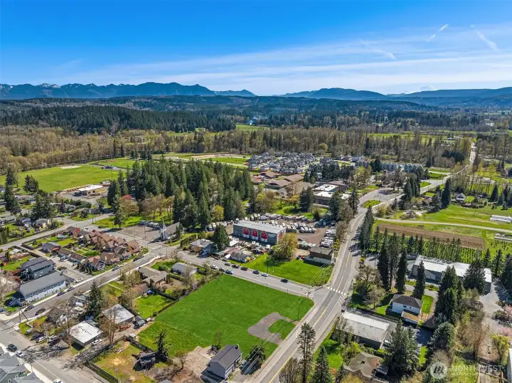 Exceptional corner location at the intersection of Tolt Avenue (Main Street) and Blanche Street.