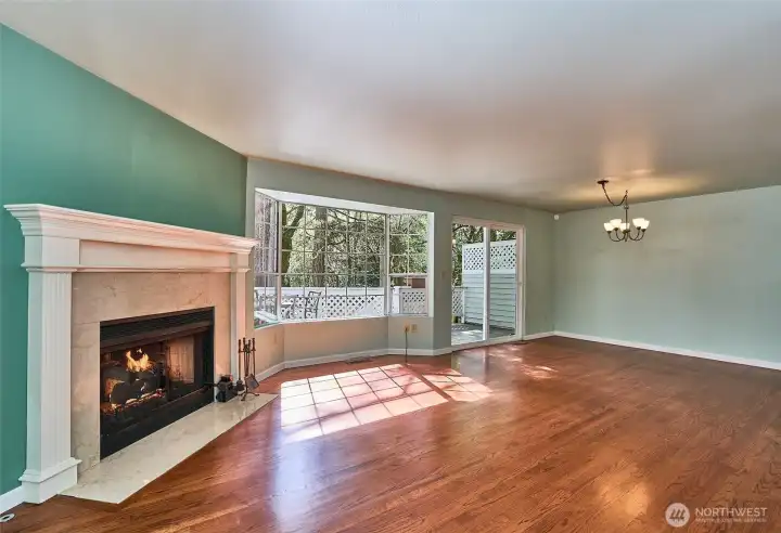 The living room connects to the great outdoors.