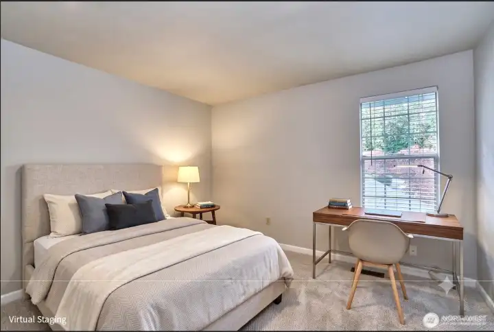 Virtual stage of 2nd bedroom.