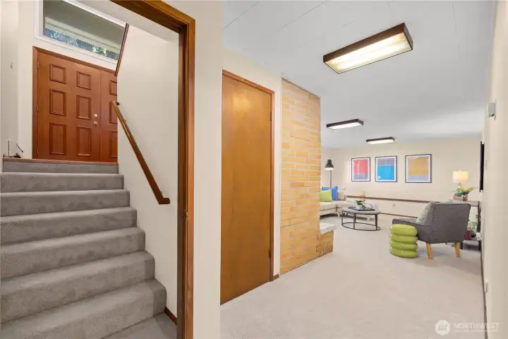 Now down to the lower level. HVAC is in the closet.
