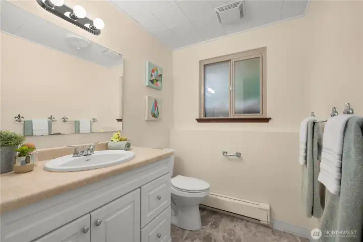 Lower bathroom.