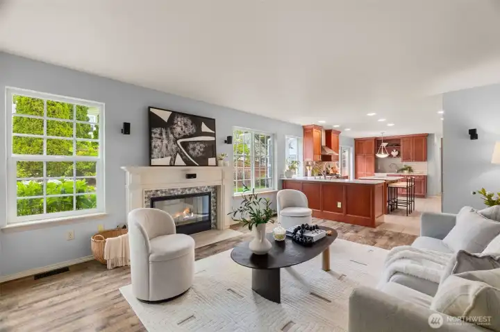 Living room open to kitchen - perfect for entertianing.