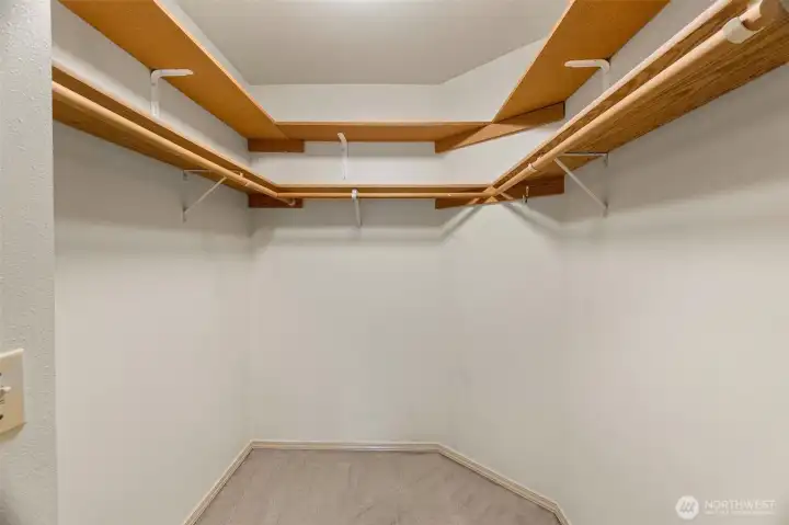 Walk-in primary closet
