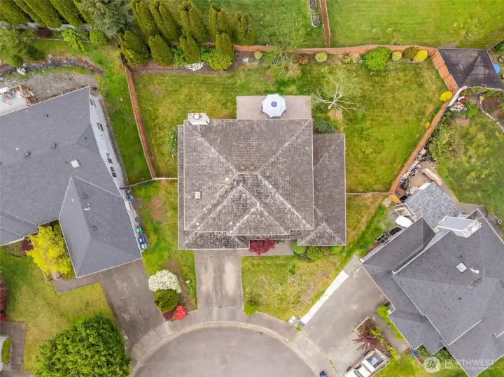 Large private backyard
