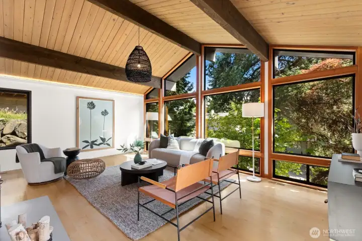 Every window in the house has been replaced with intention to maintain the period character of the home.