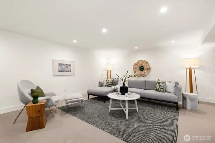 Head down a 1/2 level to get to this giant rec room.