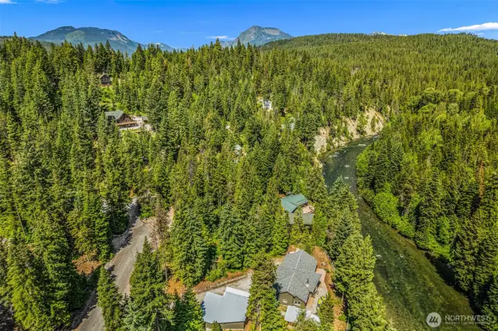 Aerial View of Property and River