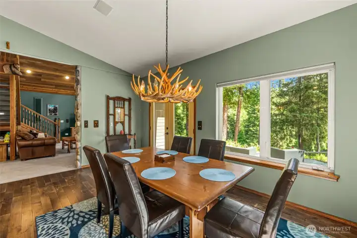 Dining Area with Forest Views