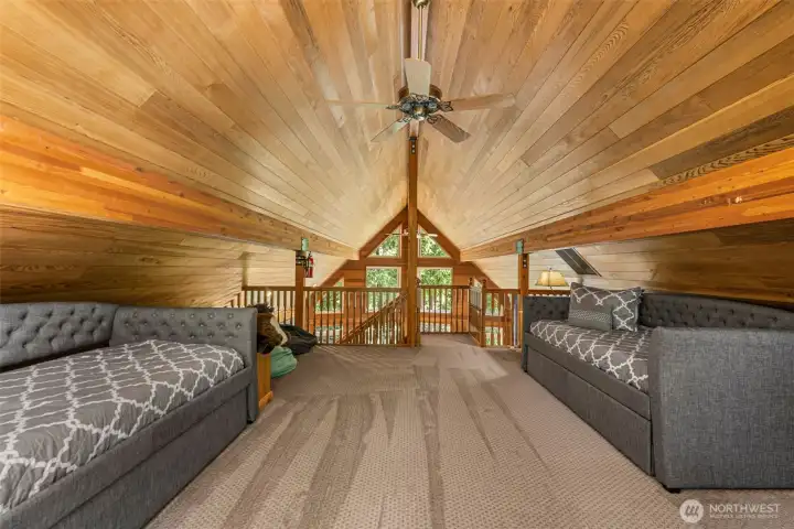 Upper Loft Sitting Area with Forest Views