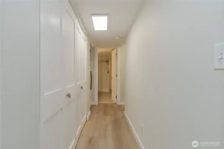 Hall to bedrooms and 3/4 bath