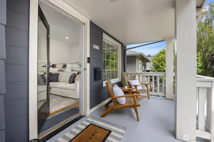 Welcoming front porch