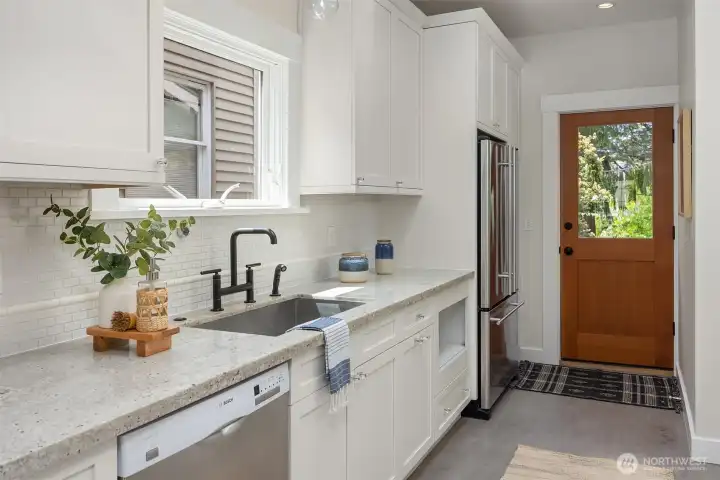 Updated kitchen with Blue Star range