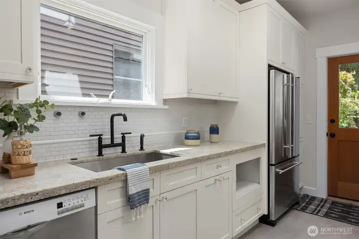 Updated kitchen with Blue Star range