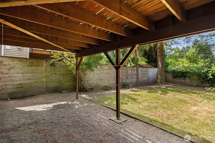 Covered back separate entrance